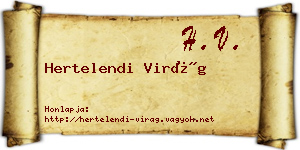 Hertelendi Virág névjegykártya